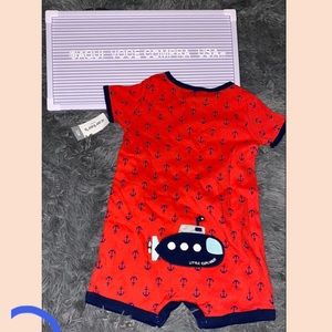 Anchor Snap-Up Romper. NEW, NECER WORN.